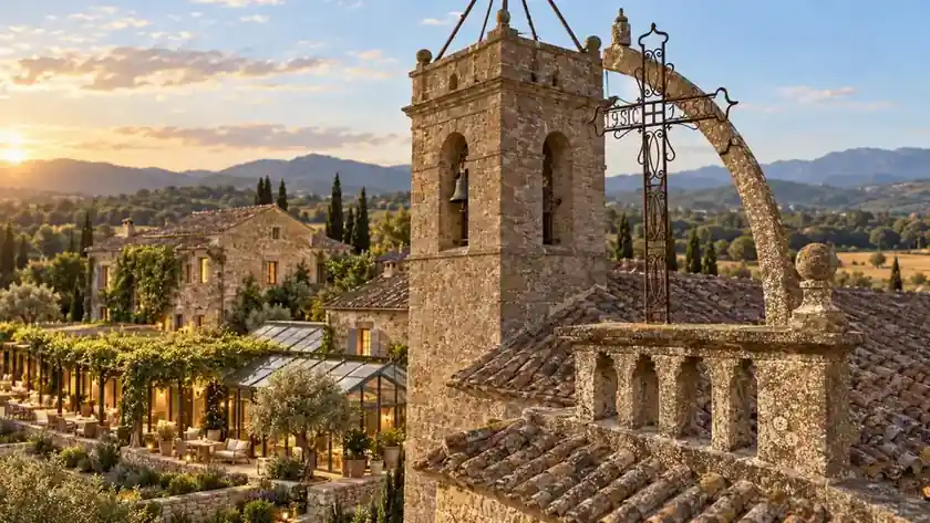 El Castell de Linya and the historic church
